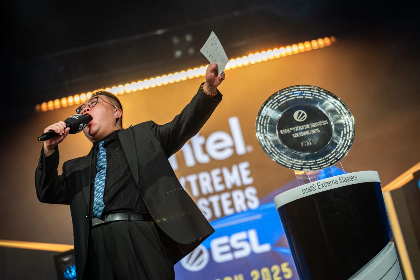 Finals intro show with pyrotechnics at IEM Chengdu