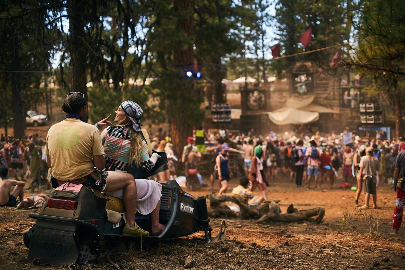 Concert crowd at Oregon Eclipse festival